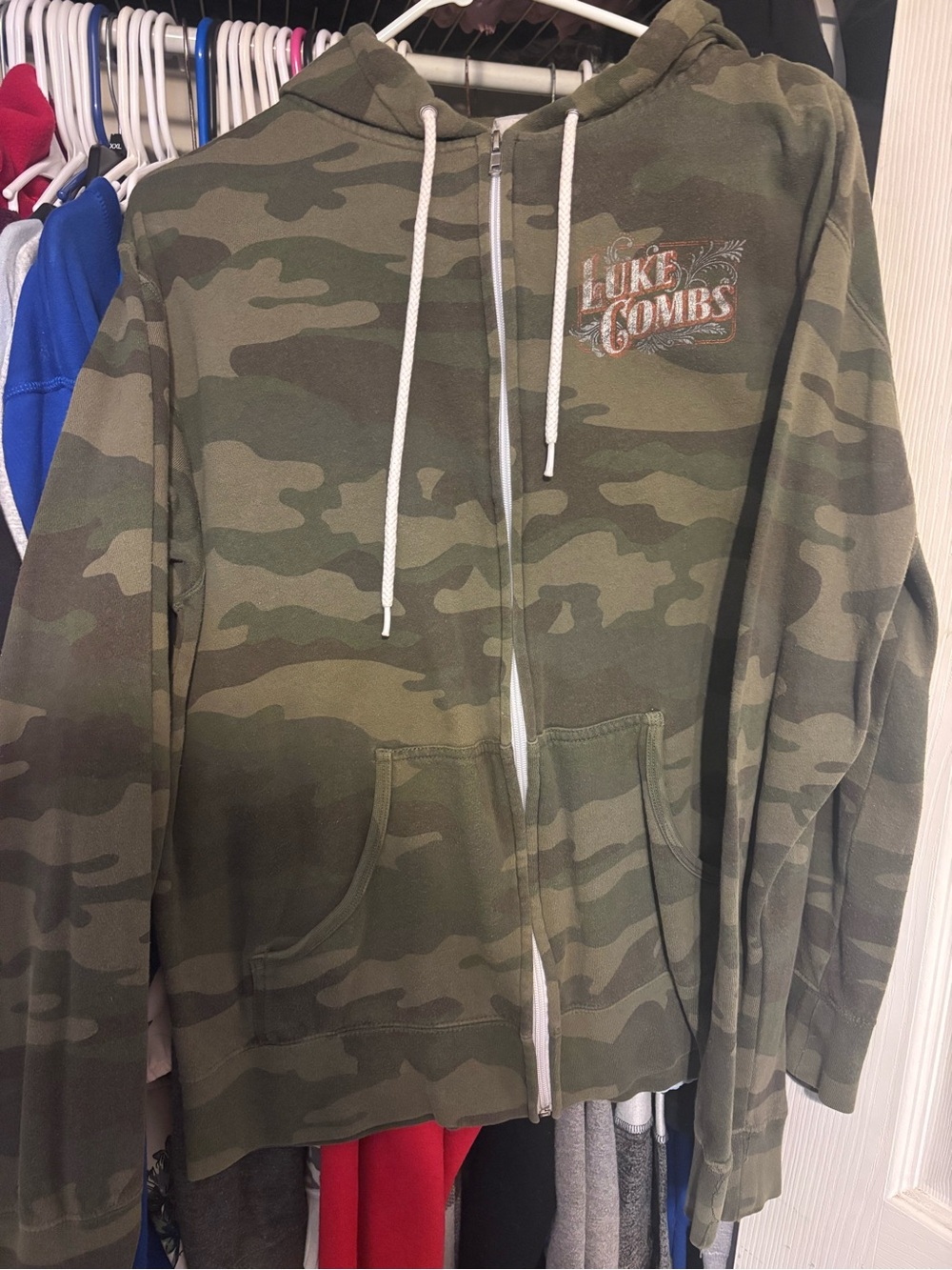 Luke Combs Camo Zip-Up Hoodie - Green